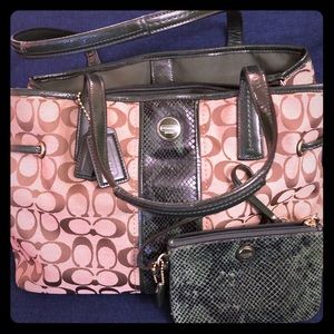 COACH Python Stripe Carryall h1380-f24882